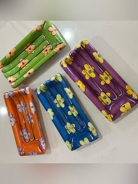 CA Clay Art vintage Salsa Dip trays